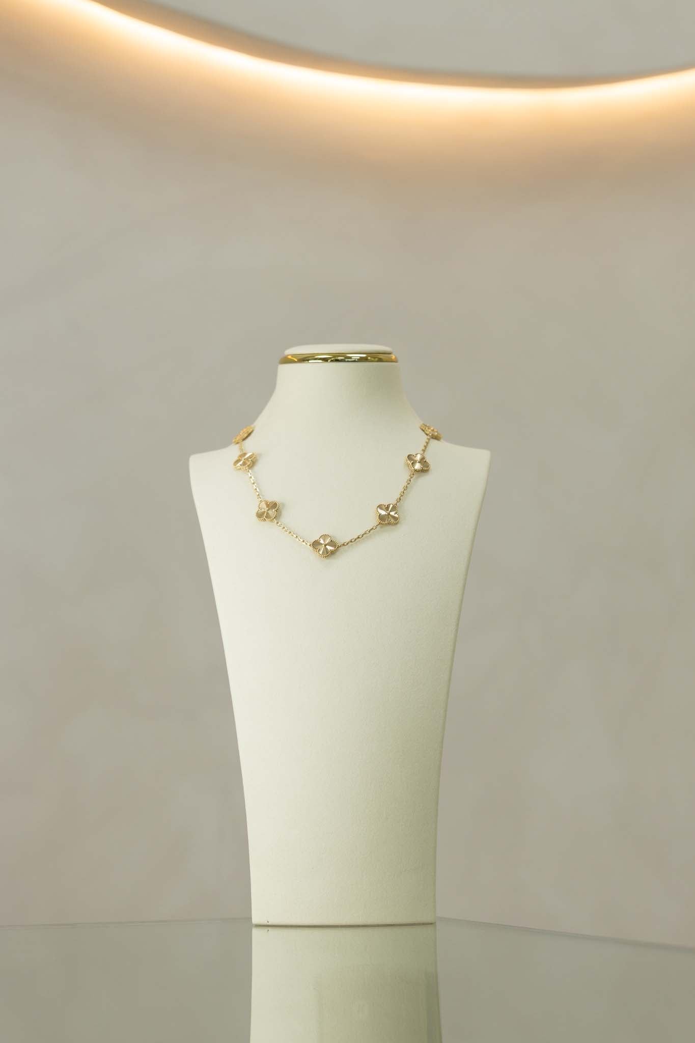 18K Gold 10 Motif necklace