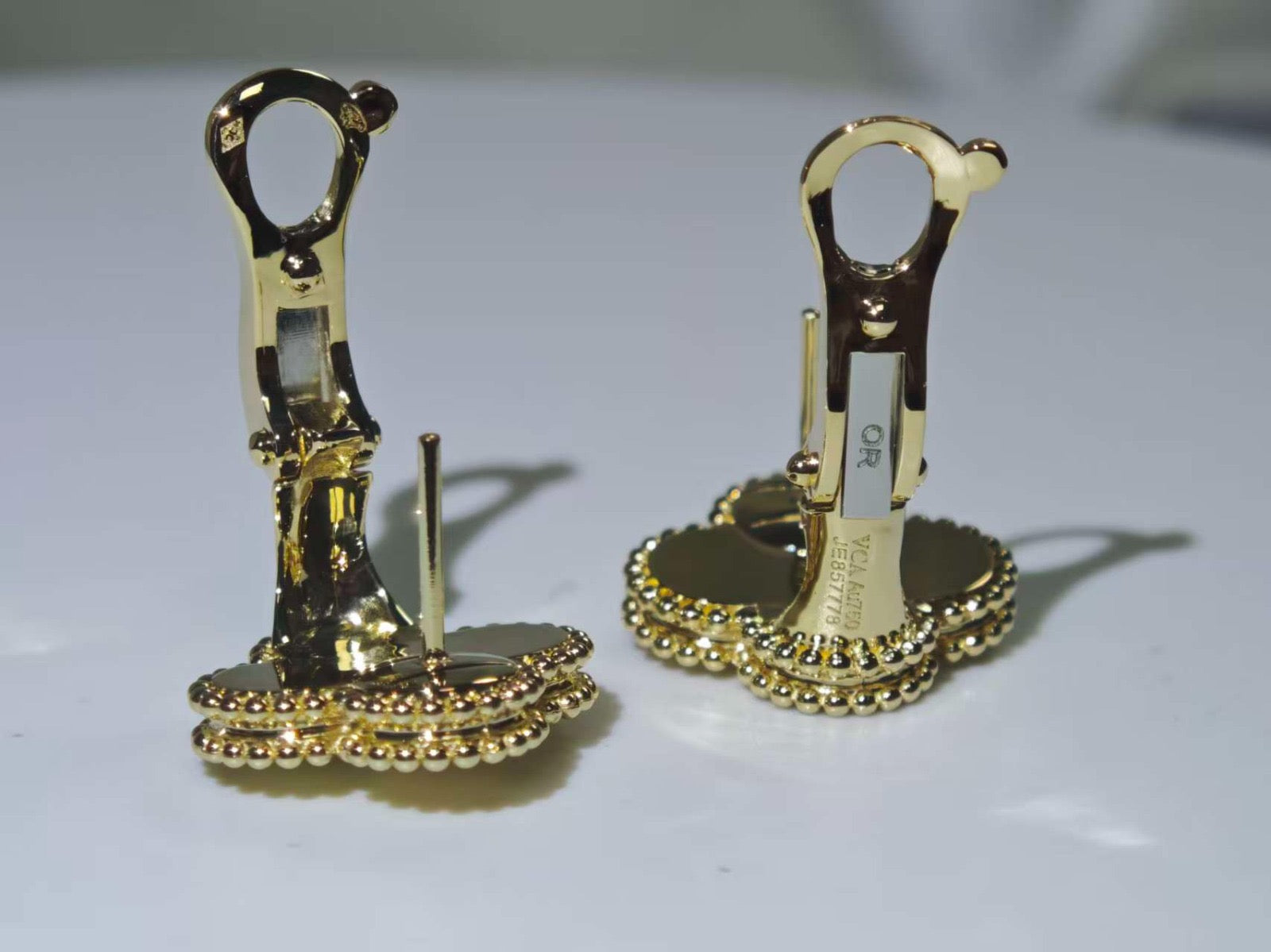 18k Gold Malachite Earrings