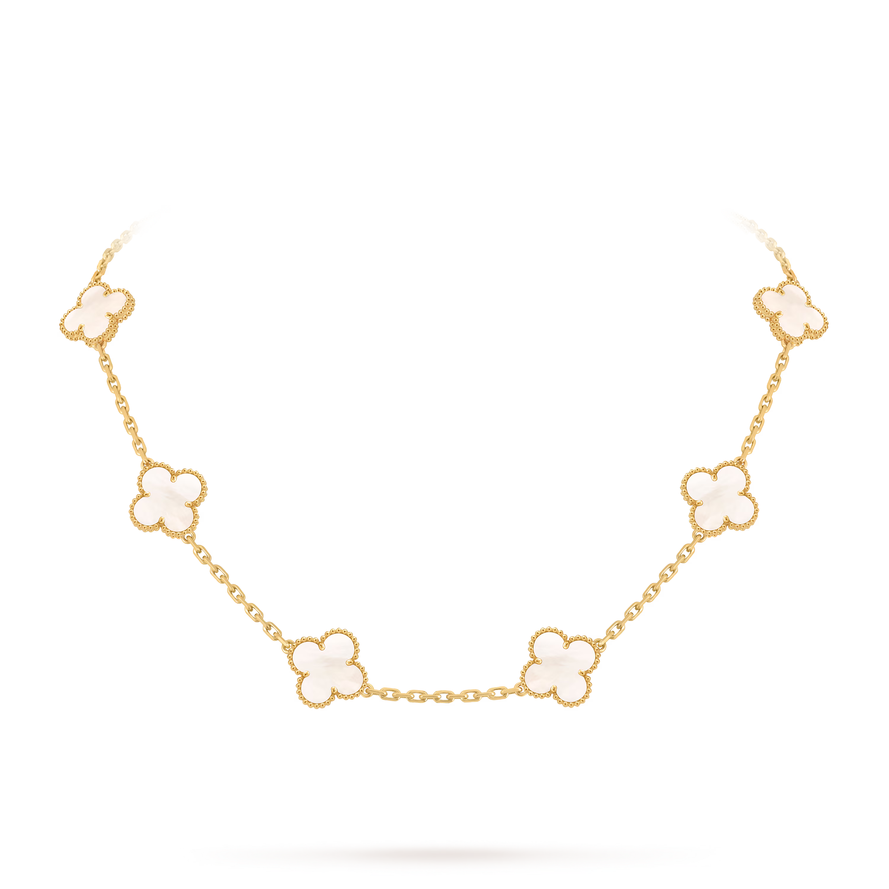 18K Gold MOP 10 Clover necklace
