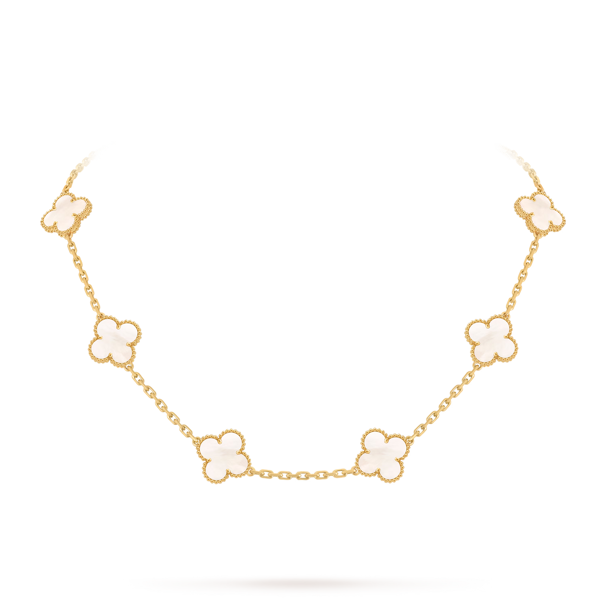 18K Gold MOP 10 Clover necklace