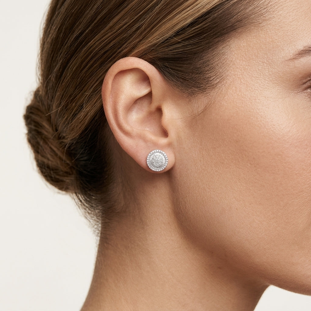 Resplendent Tanzanite Disc Earring