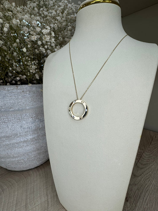 14K Gold Eternal Circle necklace