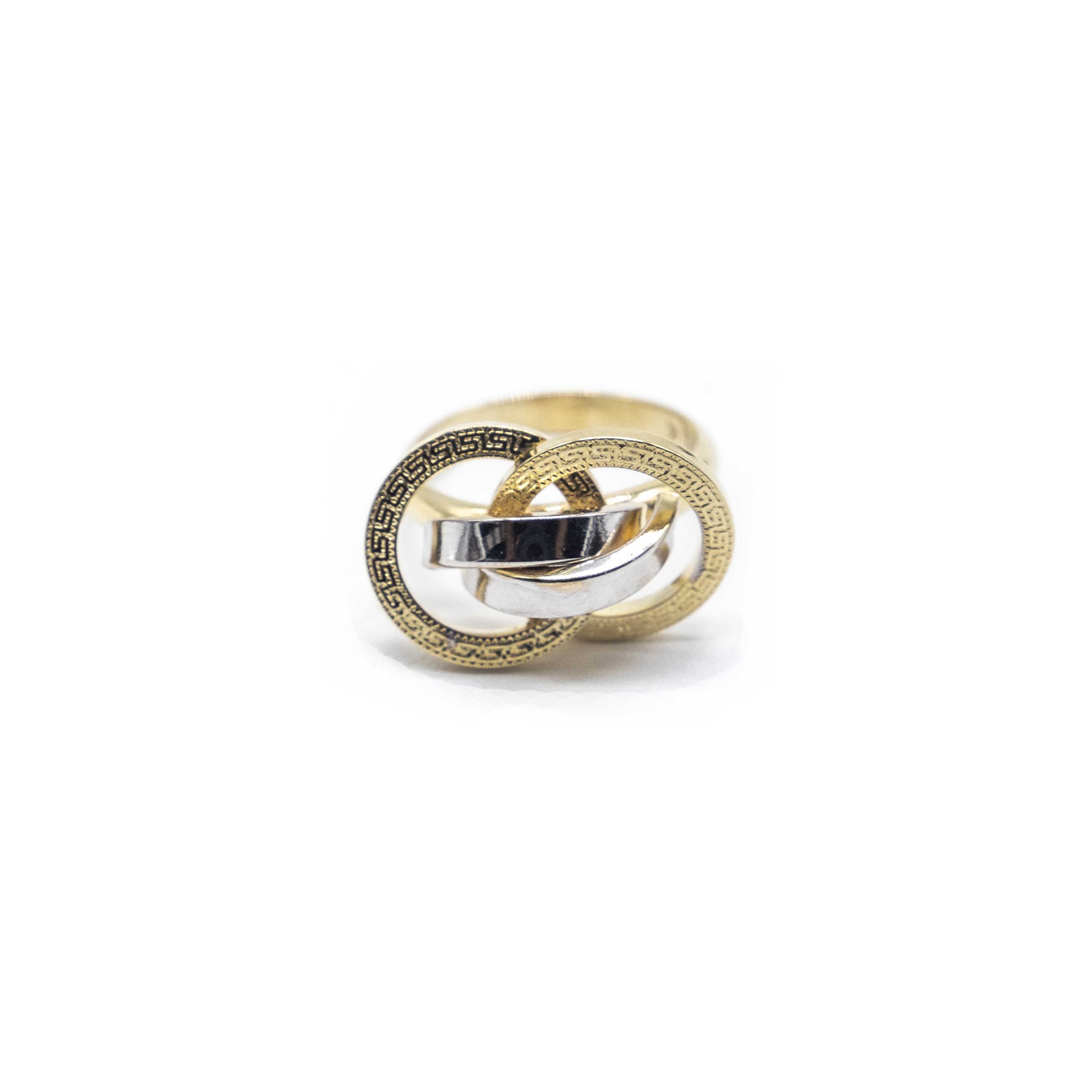 10K Fancy Gold Double-loop Ring