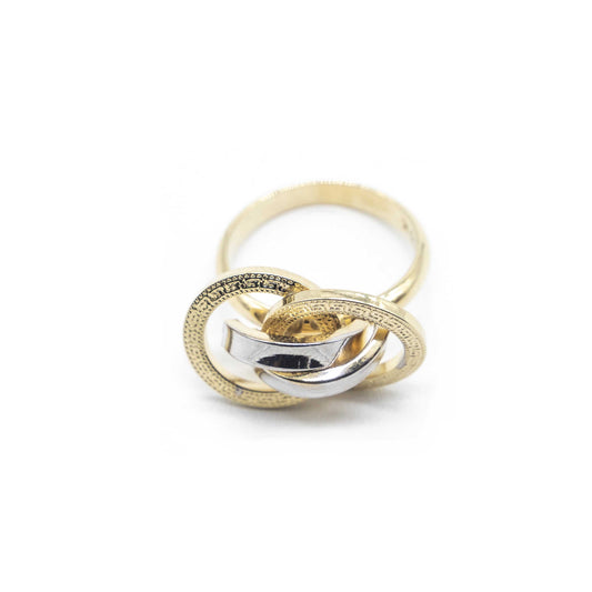 10K Fancy Gold Double-loop Ring