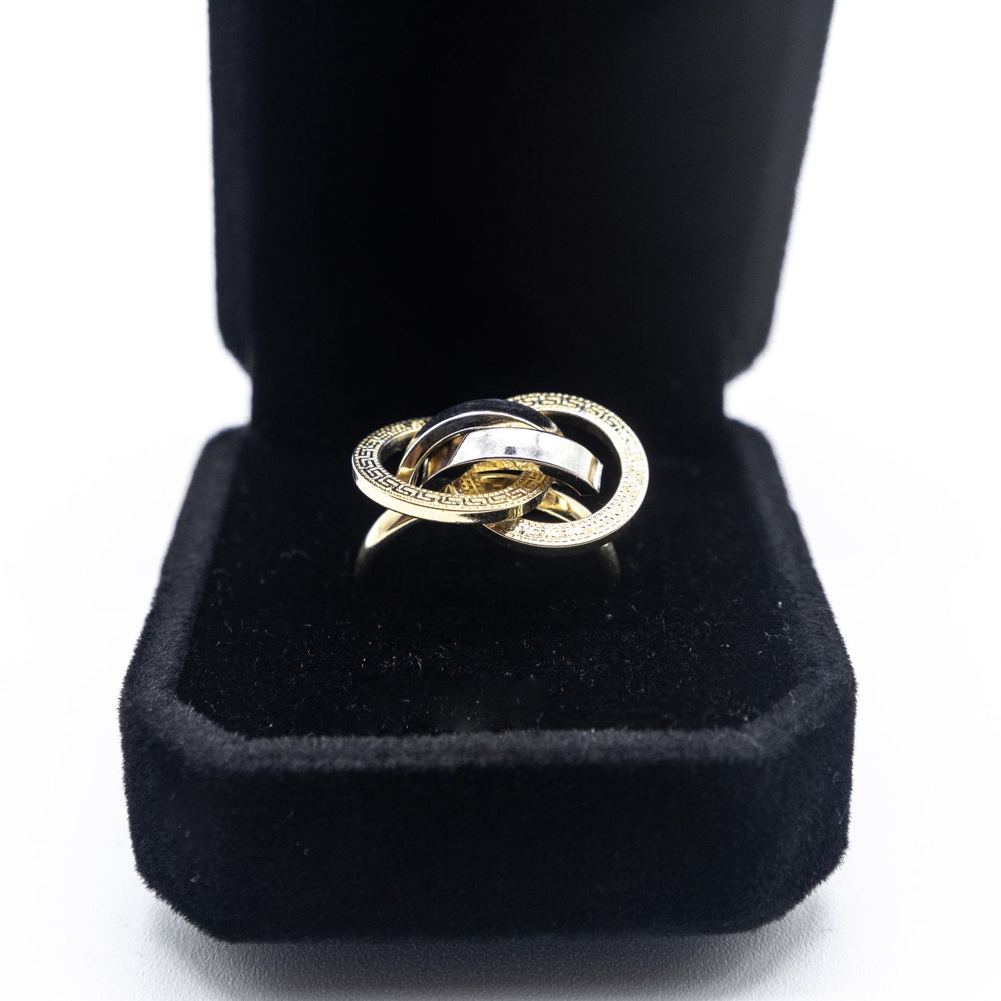 10K Fancy Gold Double-loop Ring