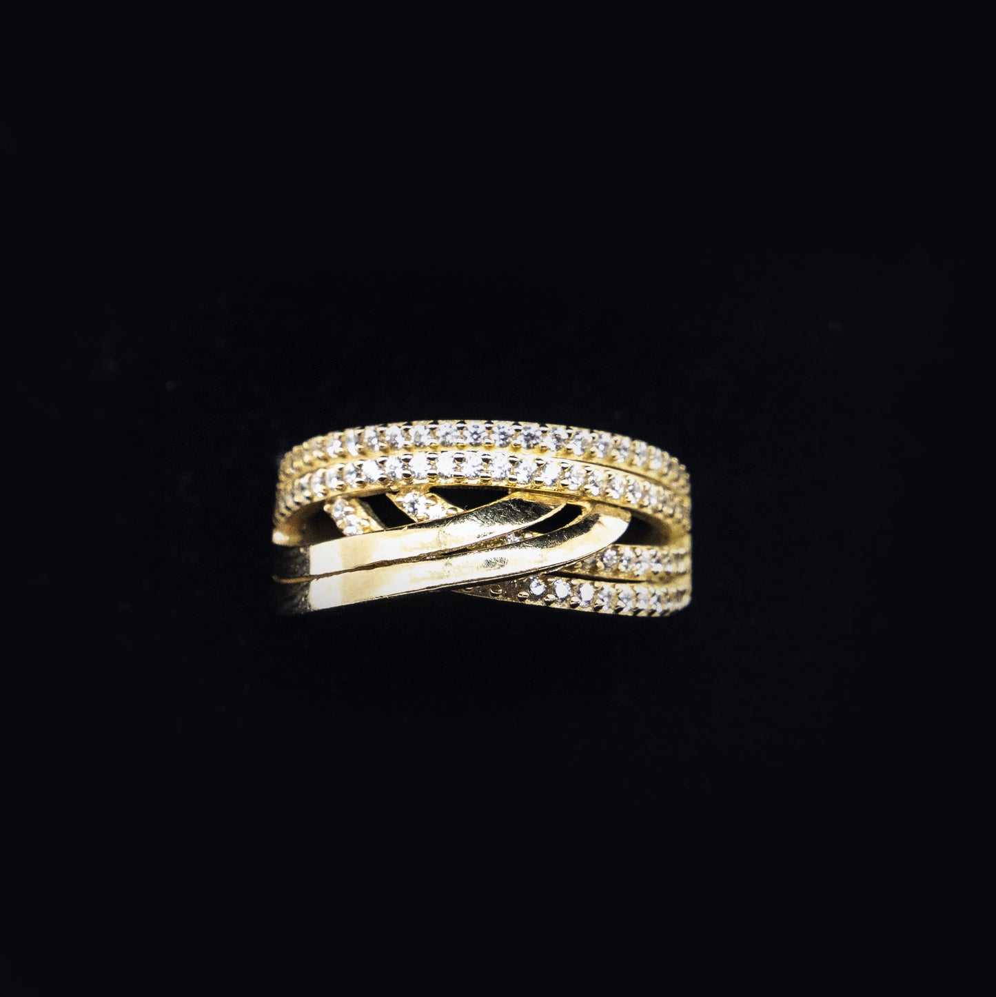 10K Gold Fancy and Diamonds Accents Ring