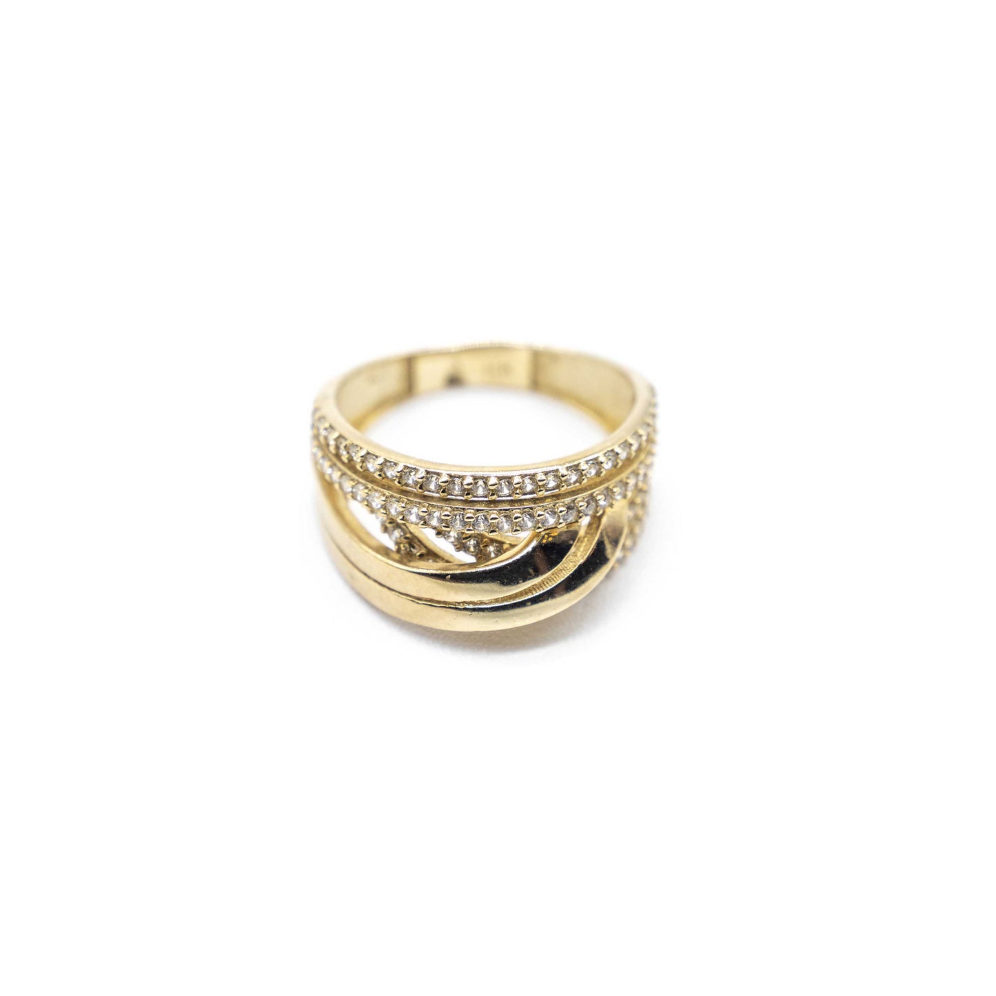 10K Gold Fancy and Diamonds Accents Ring