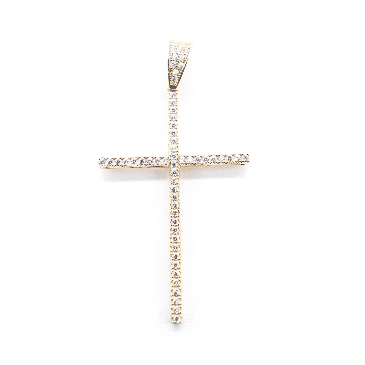 10K Gold Cross Pendant with Diamonds