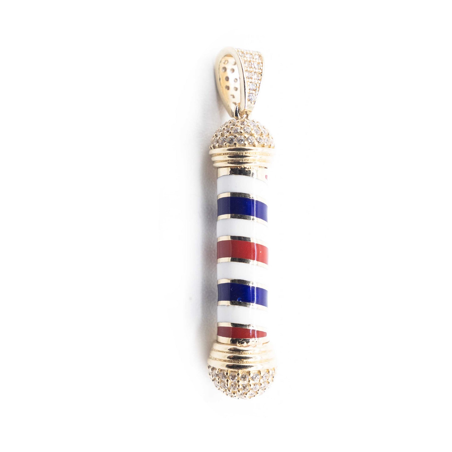 10K Gold Barber’s Pole Pendant