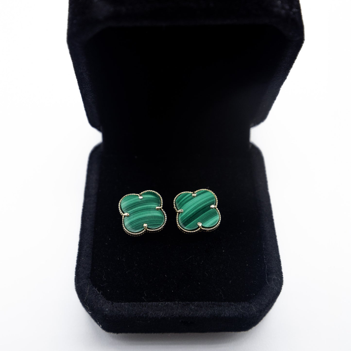 10K Gold Green VC style earrings