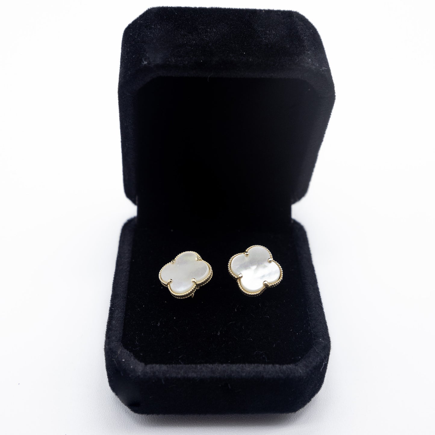 10K Gold White VC style earrings