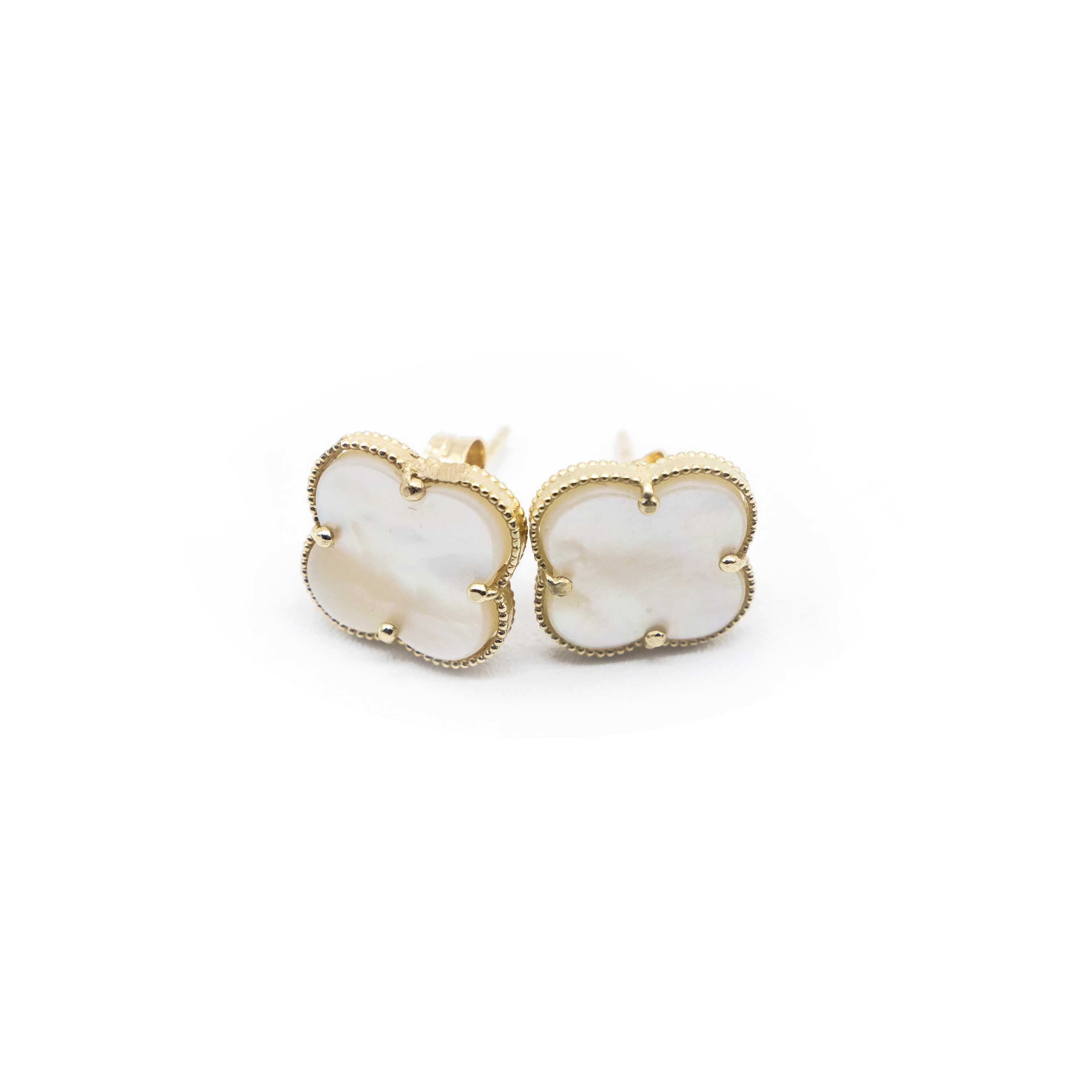 10K Gold White earrings