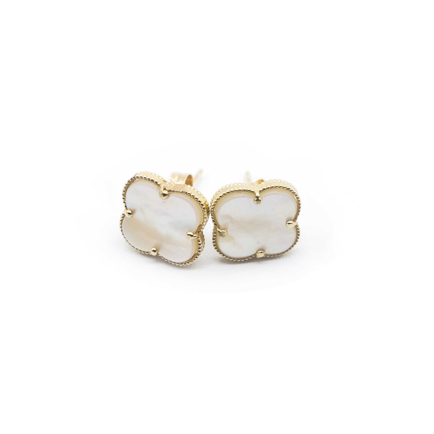 10K Gold White VC style earrings