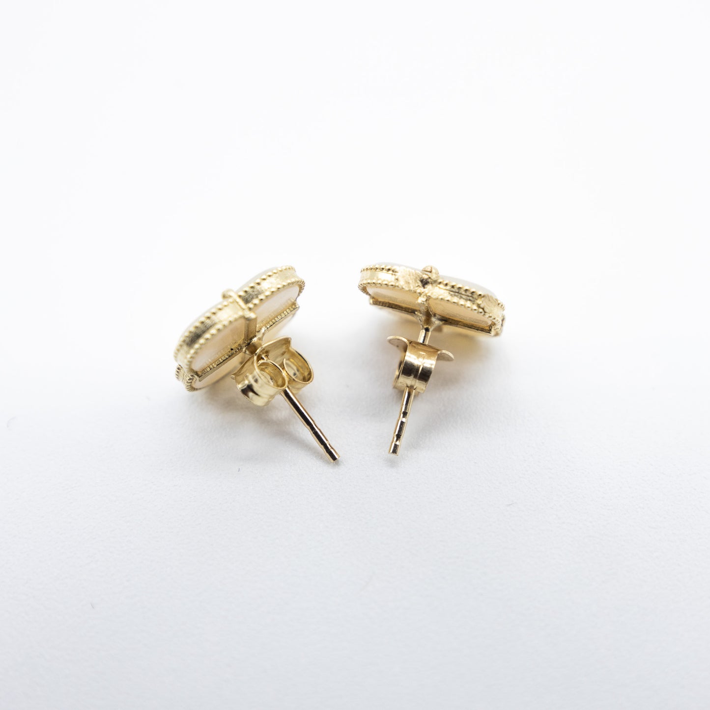 10K Gold White VC style earrings