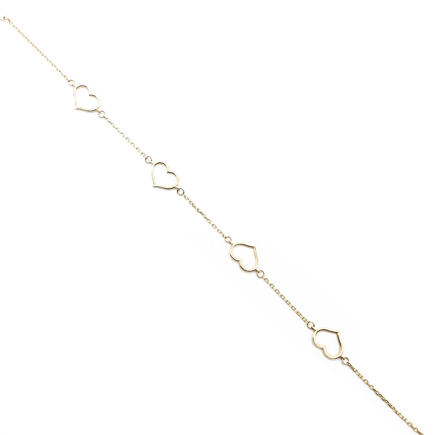 10K Heart Gold Bracelet