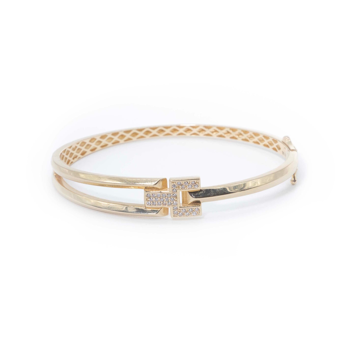 14k Gold Crossroads Bangle