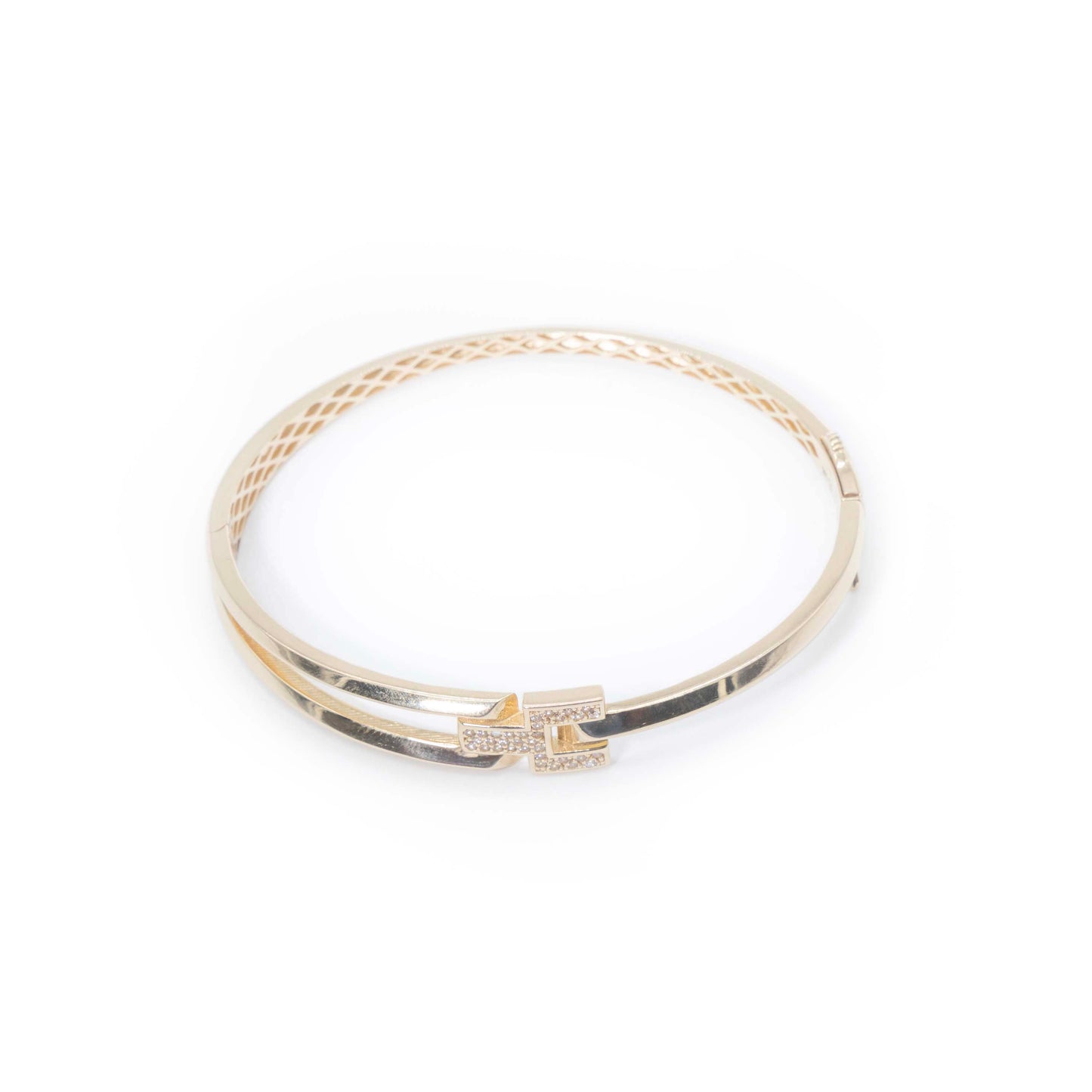 14k Gold Crossroads Bangle