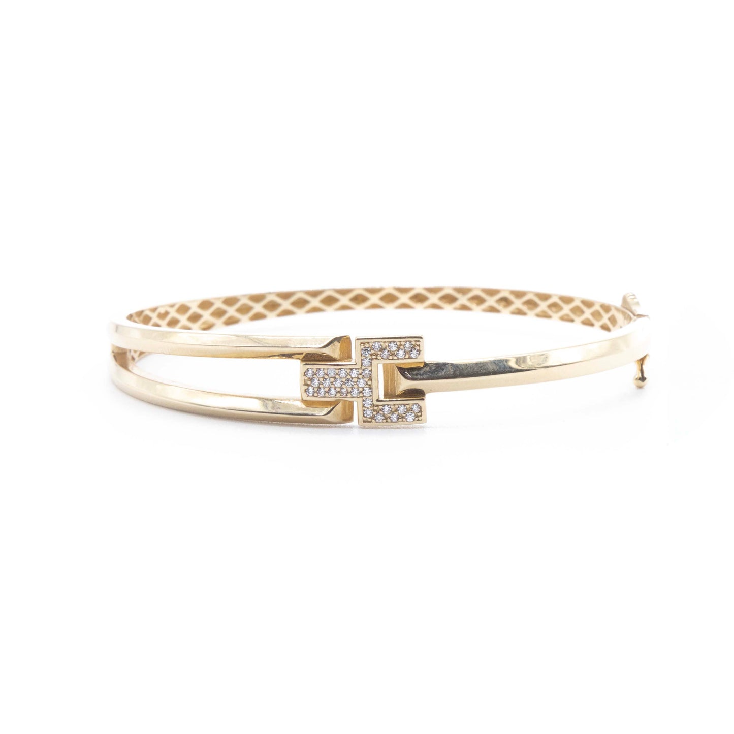 14k Gold Crossroads Bangle