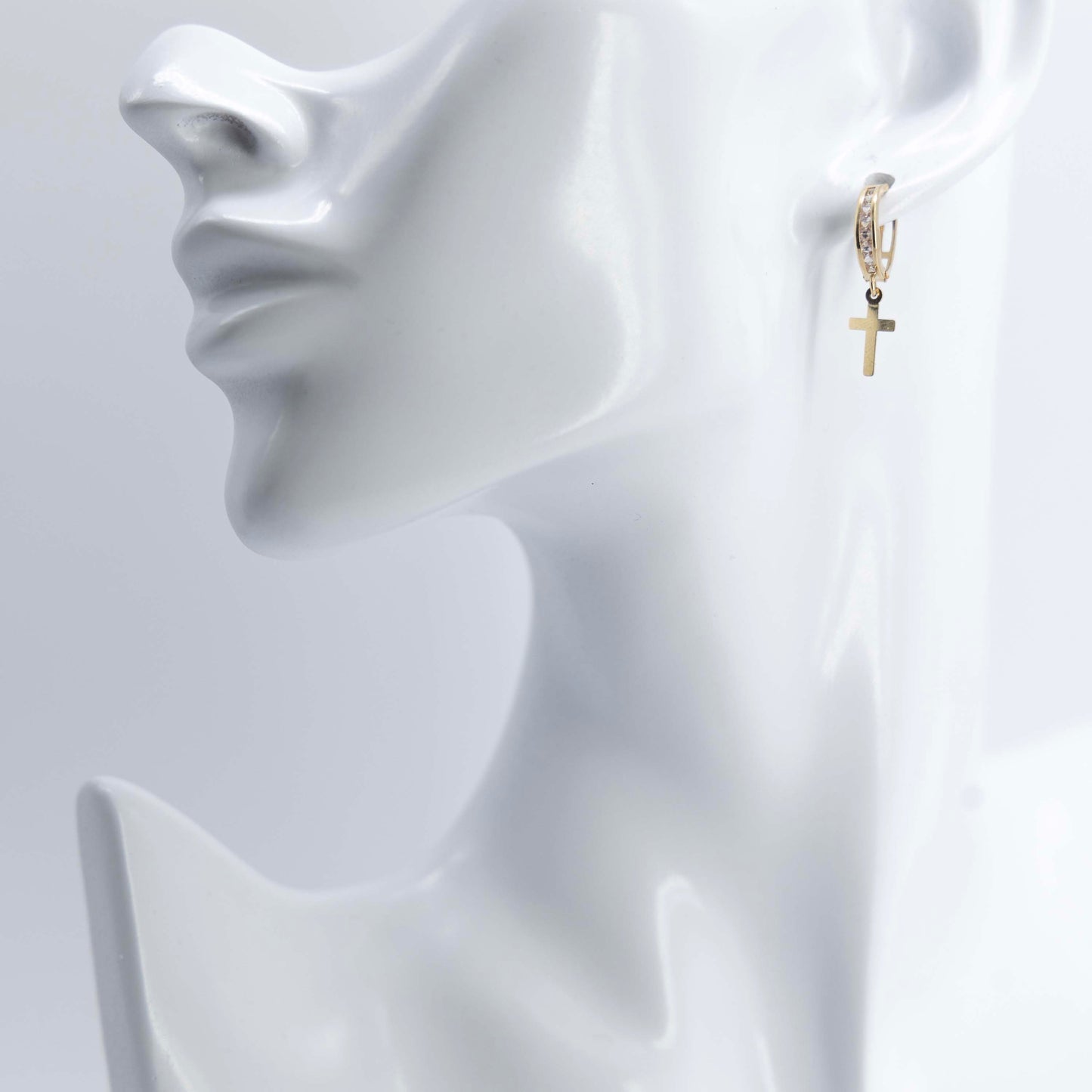 10k Gold cross earrings