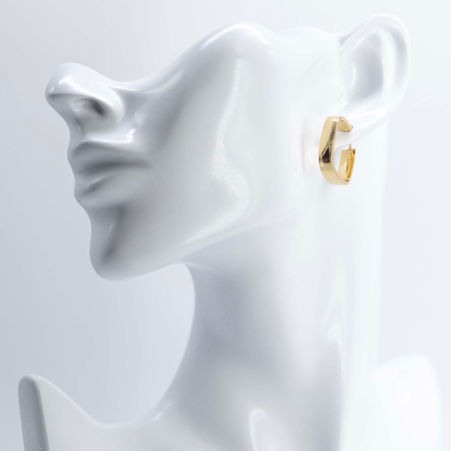 14K Gold Square Hoops