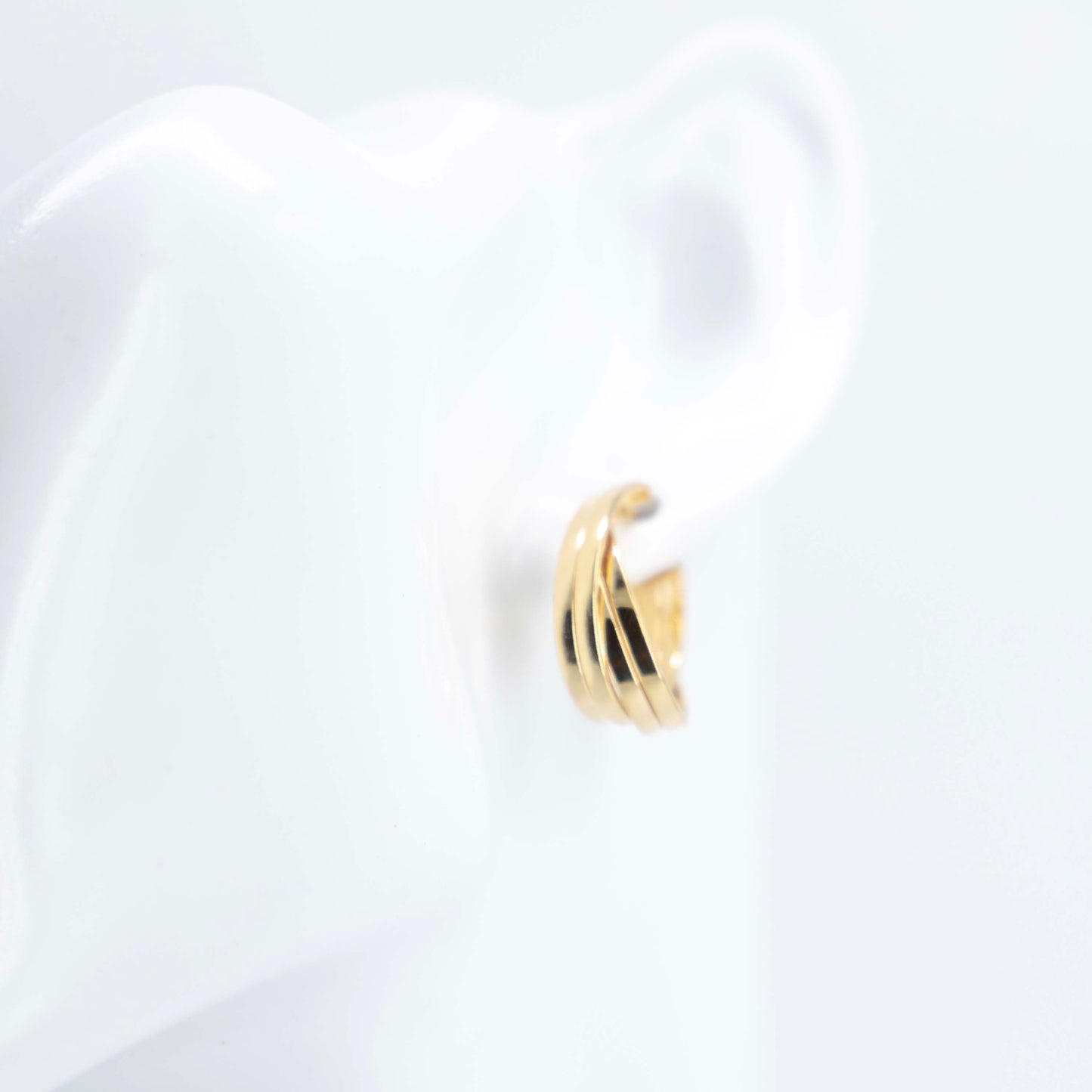 14K Gold Waves Hoops