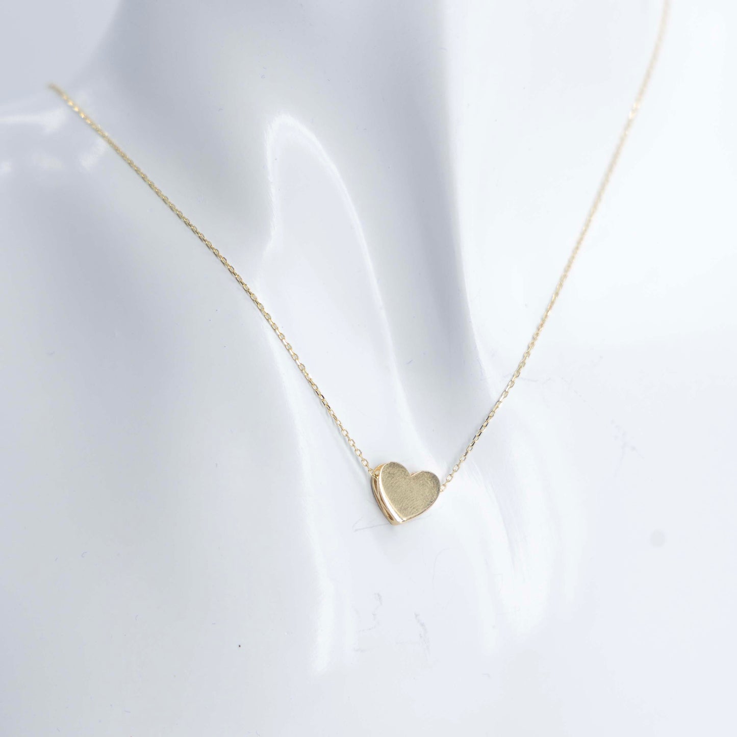 14K Gold heart chain