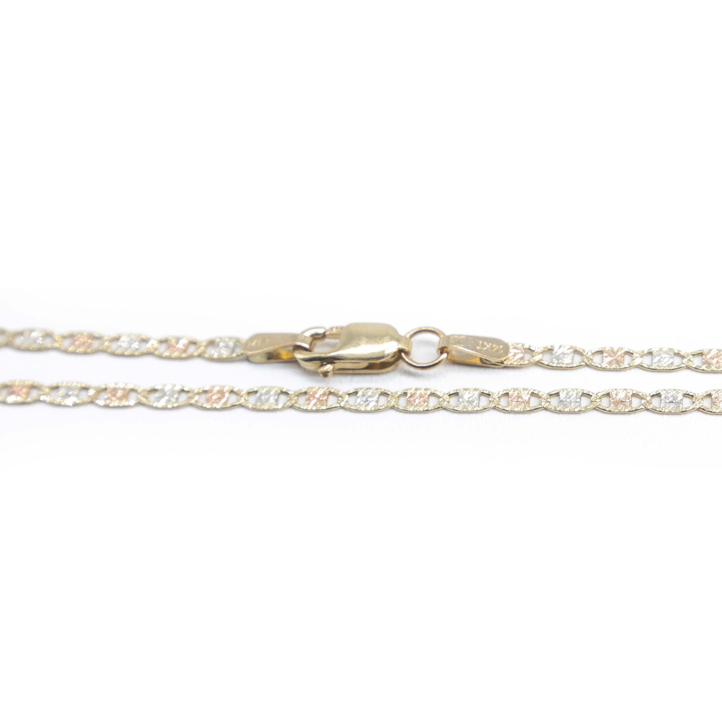 14k Gold Diamond Cut Valentino Chain