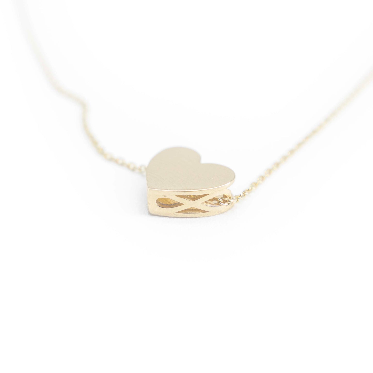 14K Gold heart chain