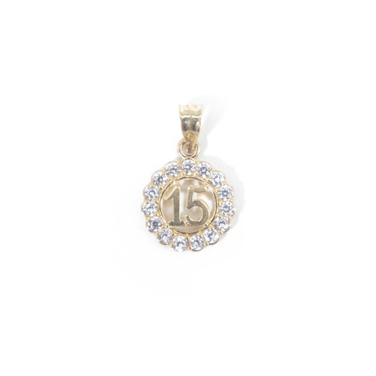 14k Gold Sweet 15 Pendant