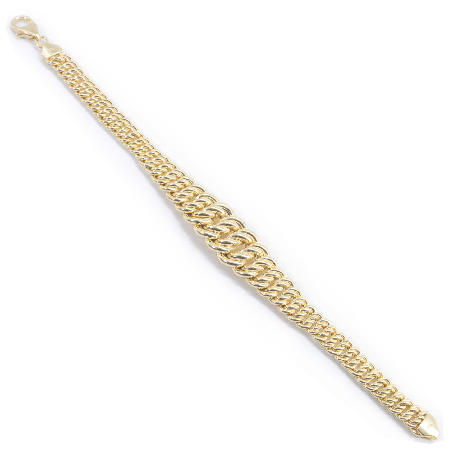 14K Gold Princess Cut Bracelet