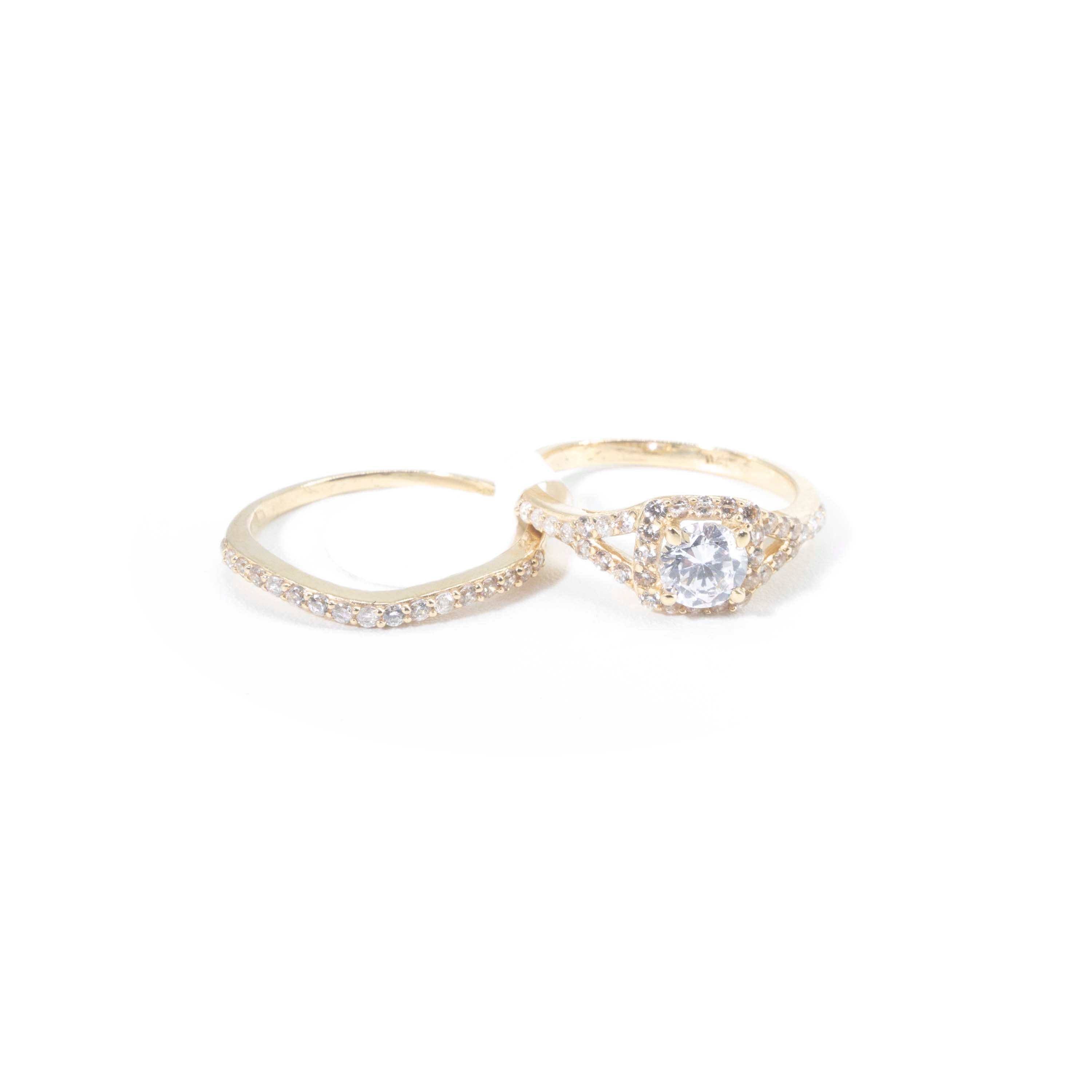 14k Gold Celestial Promise Ring