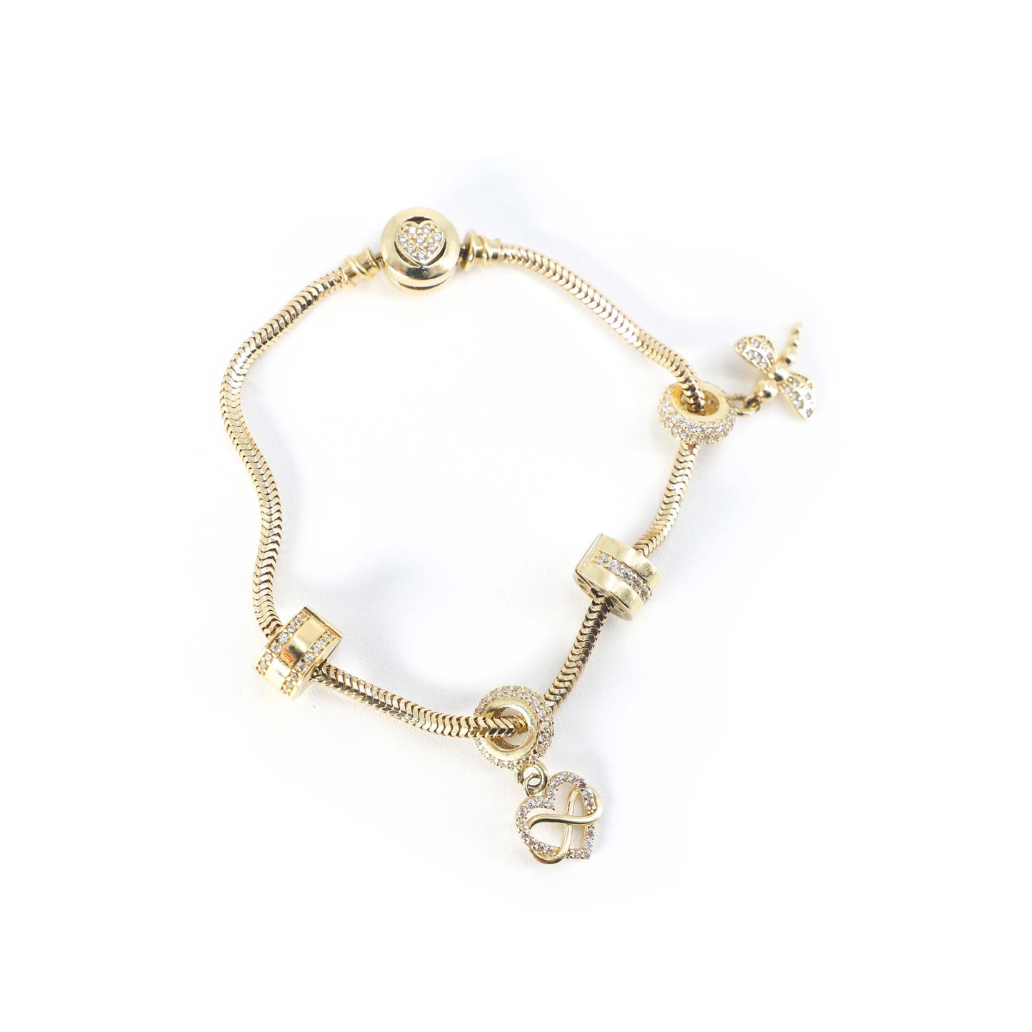 10K Gold Pandora Bracelet with Charms