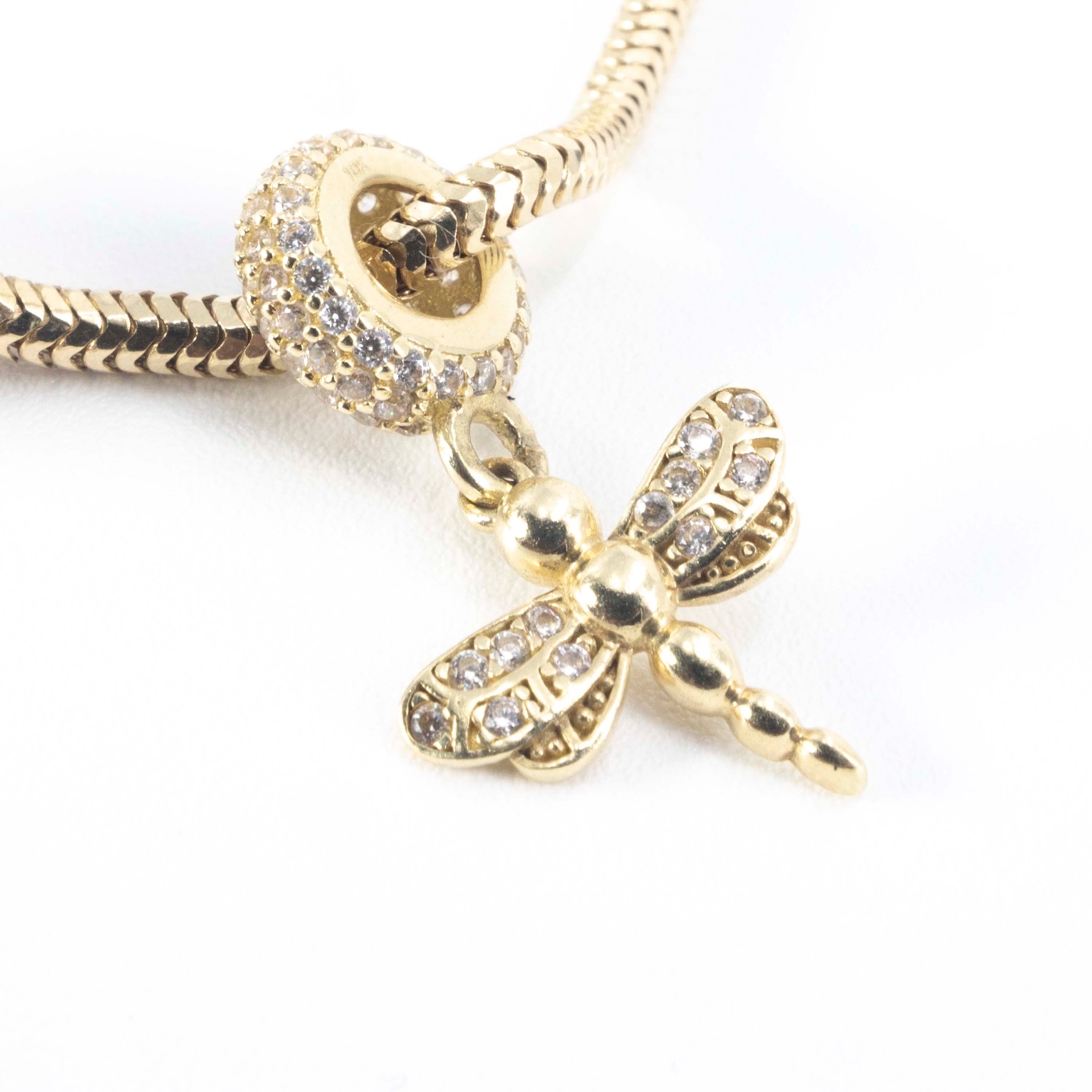 10K Gold Bracelet with Charms