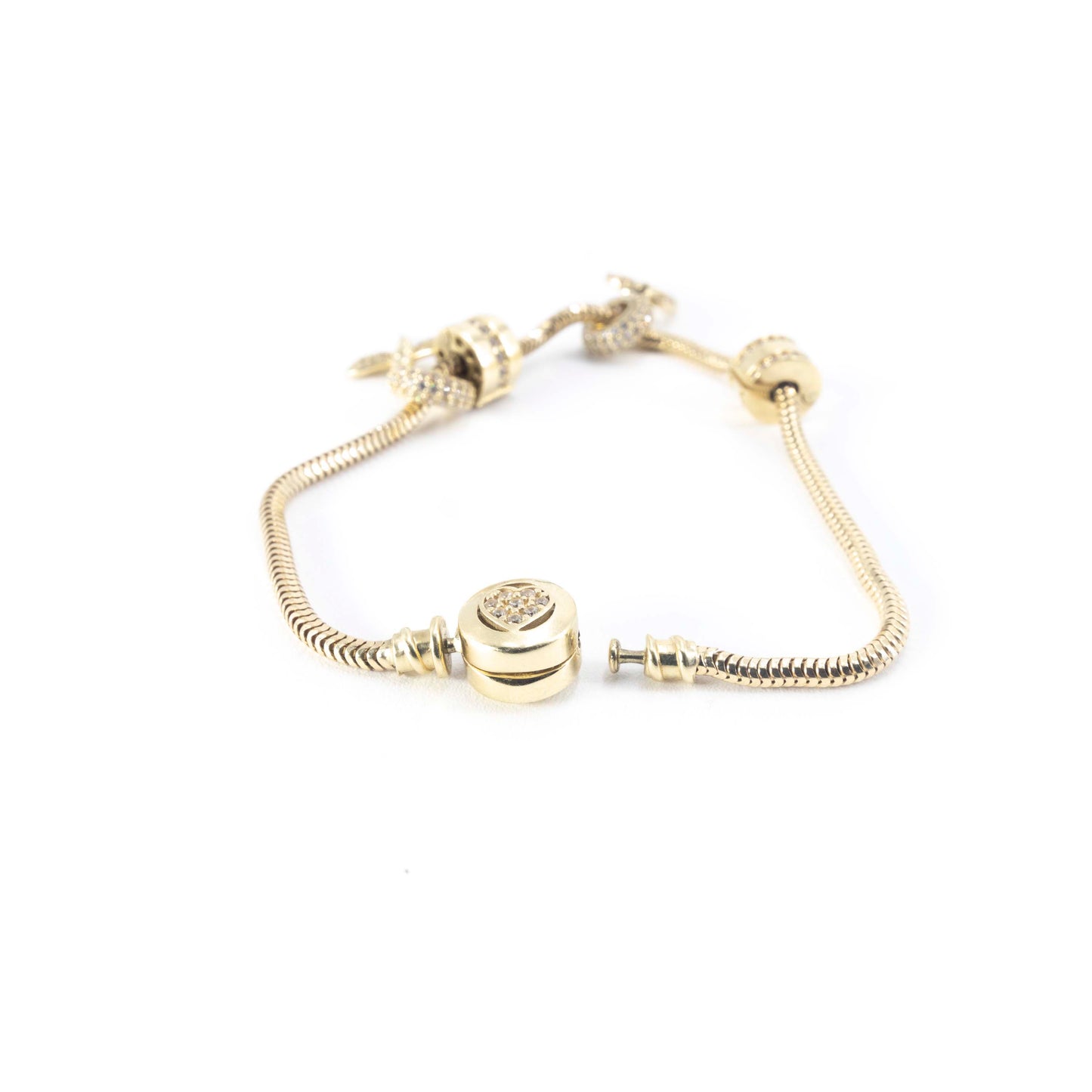 10K Gold Pandora Bracelet with Charms