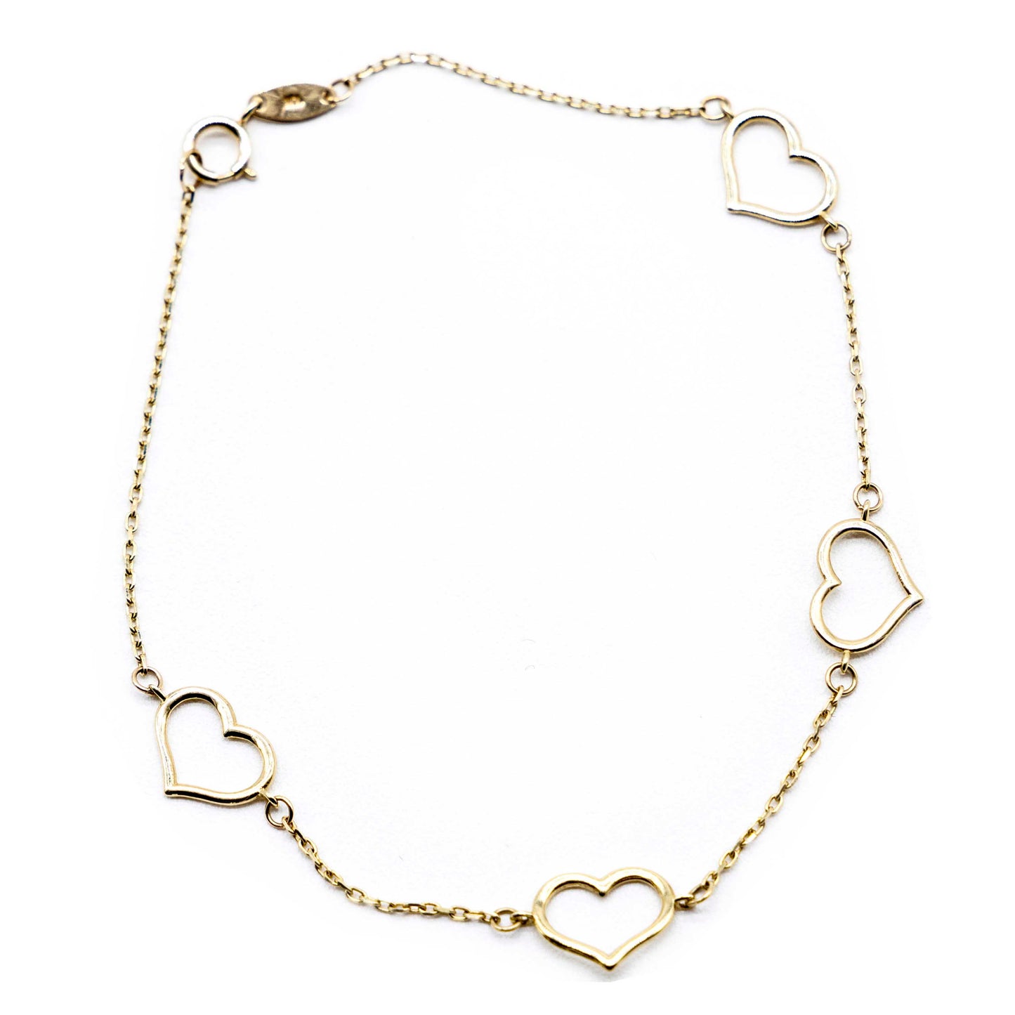 10K Heart Gold Bracelet