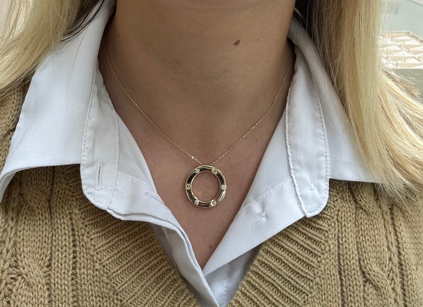 14K Gold Eternal Circle necklace