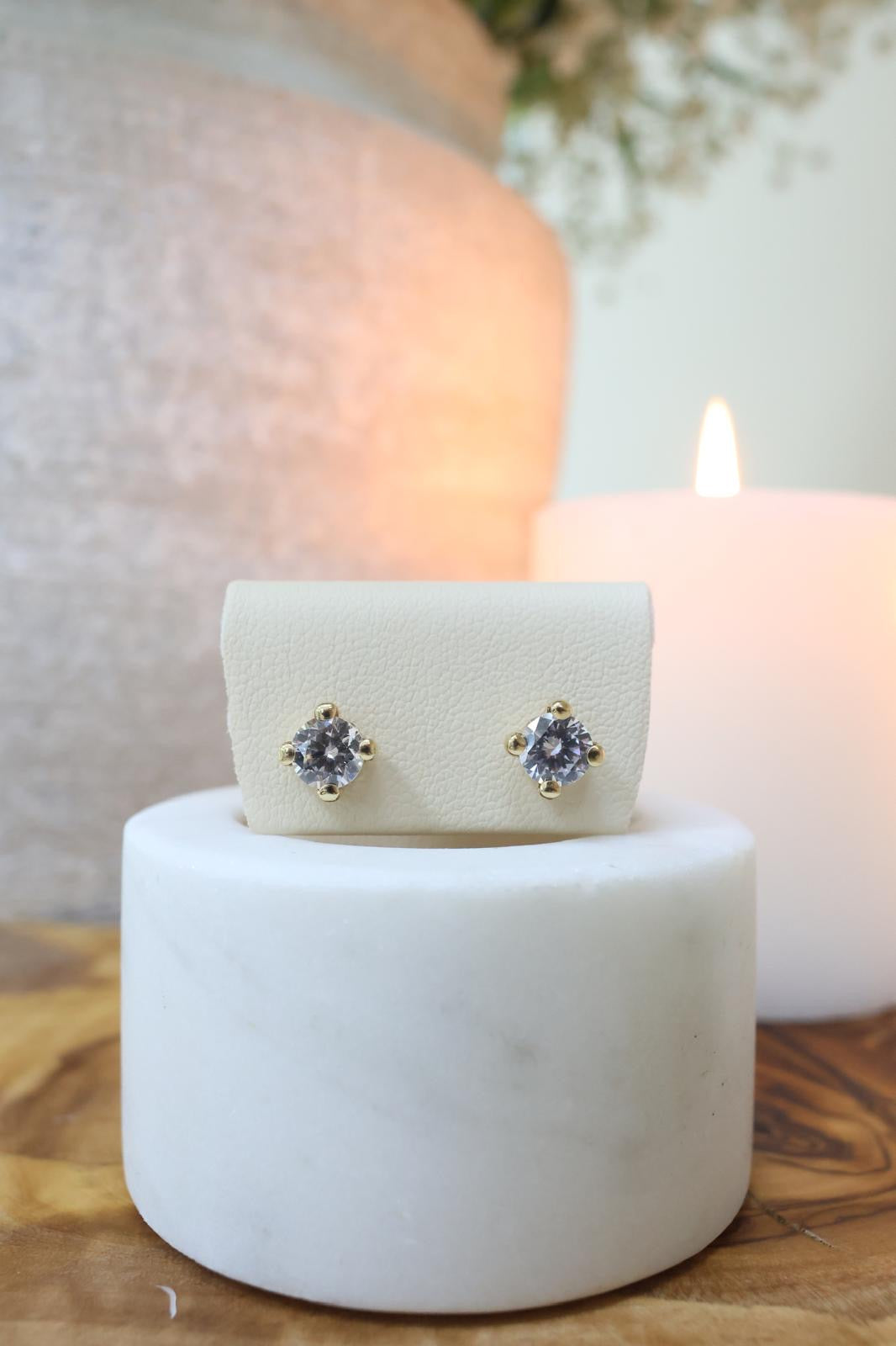 14k Gold Diamond Earrings