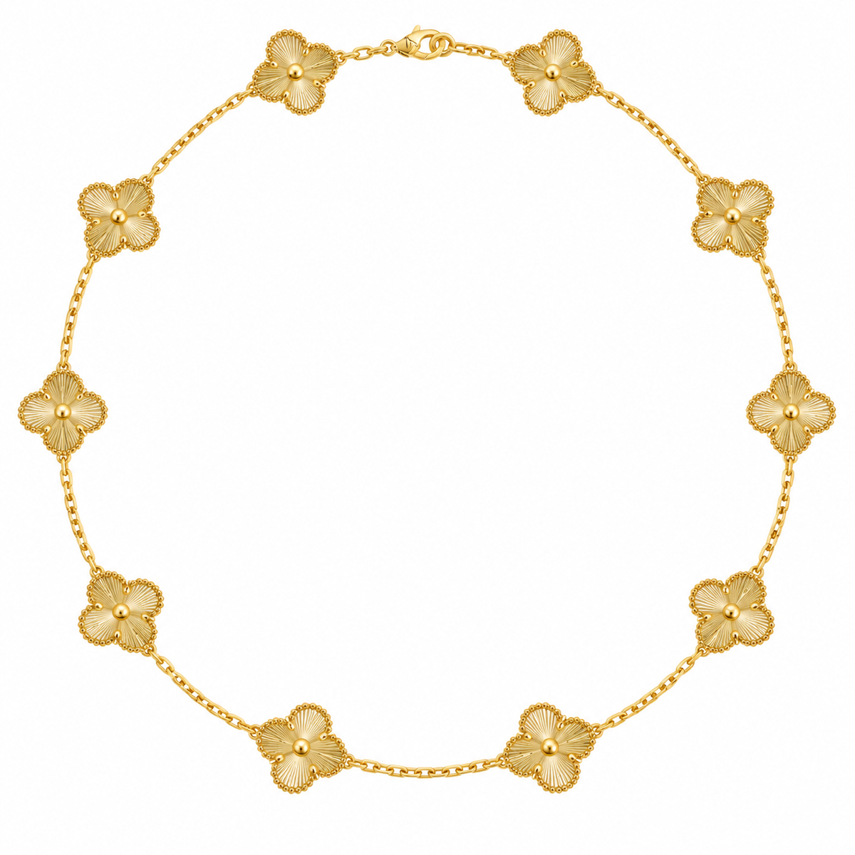 18K Gold 10 Motif necklace