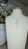 14k Gold chain with 10k cross pendant