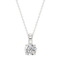LADIES SOLITAIRE PENDANT WITH CHAIN 1CT ROUND DIAMOND 14K WHITE GOLD (CENTER STONE ROUND DIAMOND 1CT )