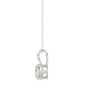 LADIES SOLITAIRE PENDANT WITH CHAIN 1CT ROUND DIAMOND 14K WHITE GOLD (CENTER STONE ROUND DIAMOND 1CT )