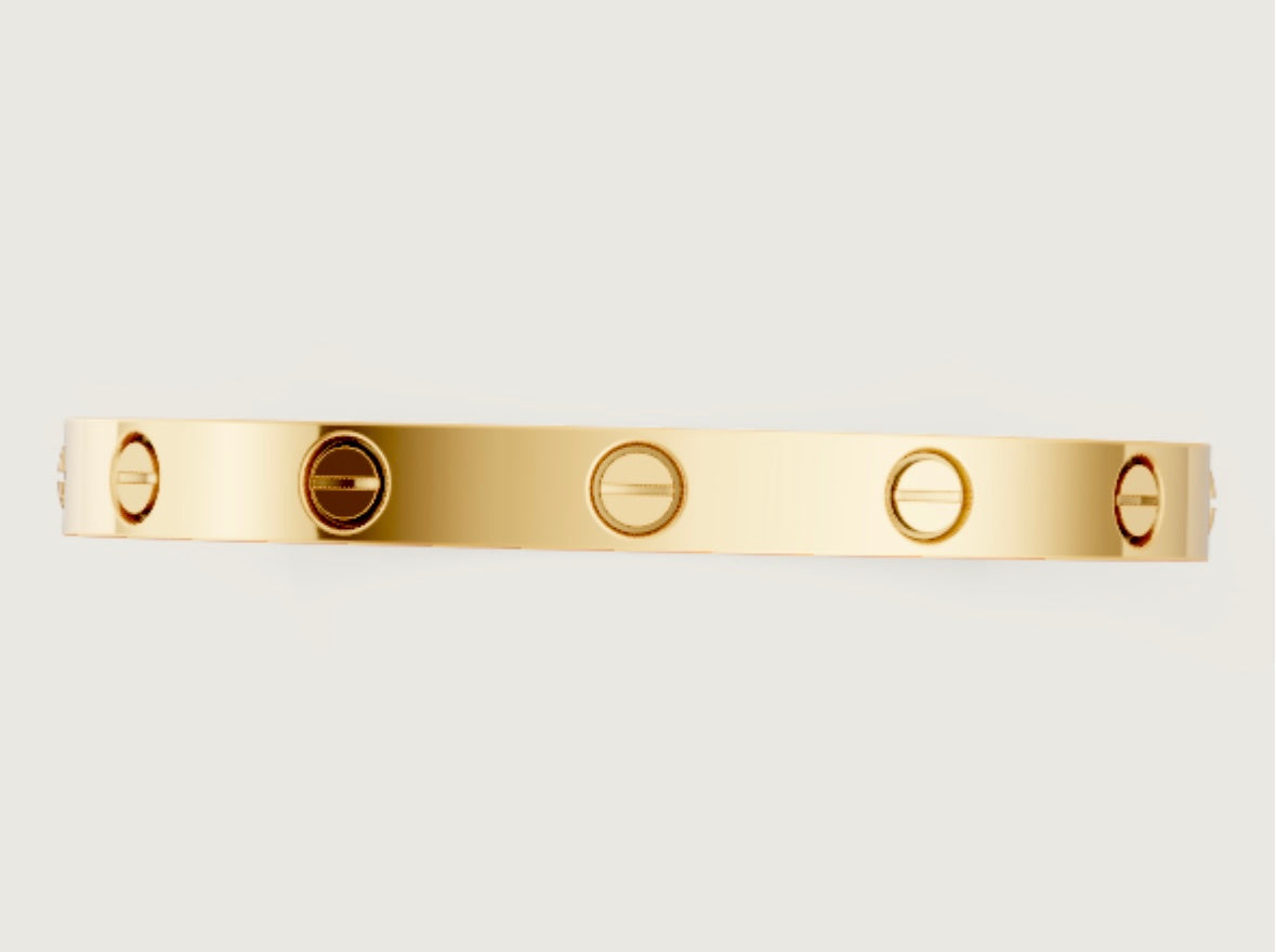 18k Gold Love Solid Bracelet