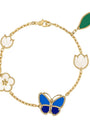18k Gold Blue butterfly bracelet
