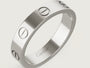 18k Gold Love ring small white