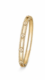 18k Gold Fleur Diamond Bangle