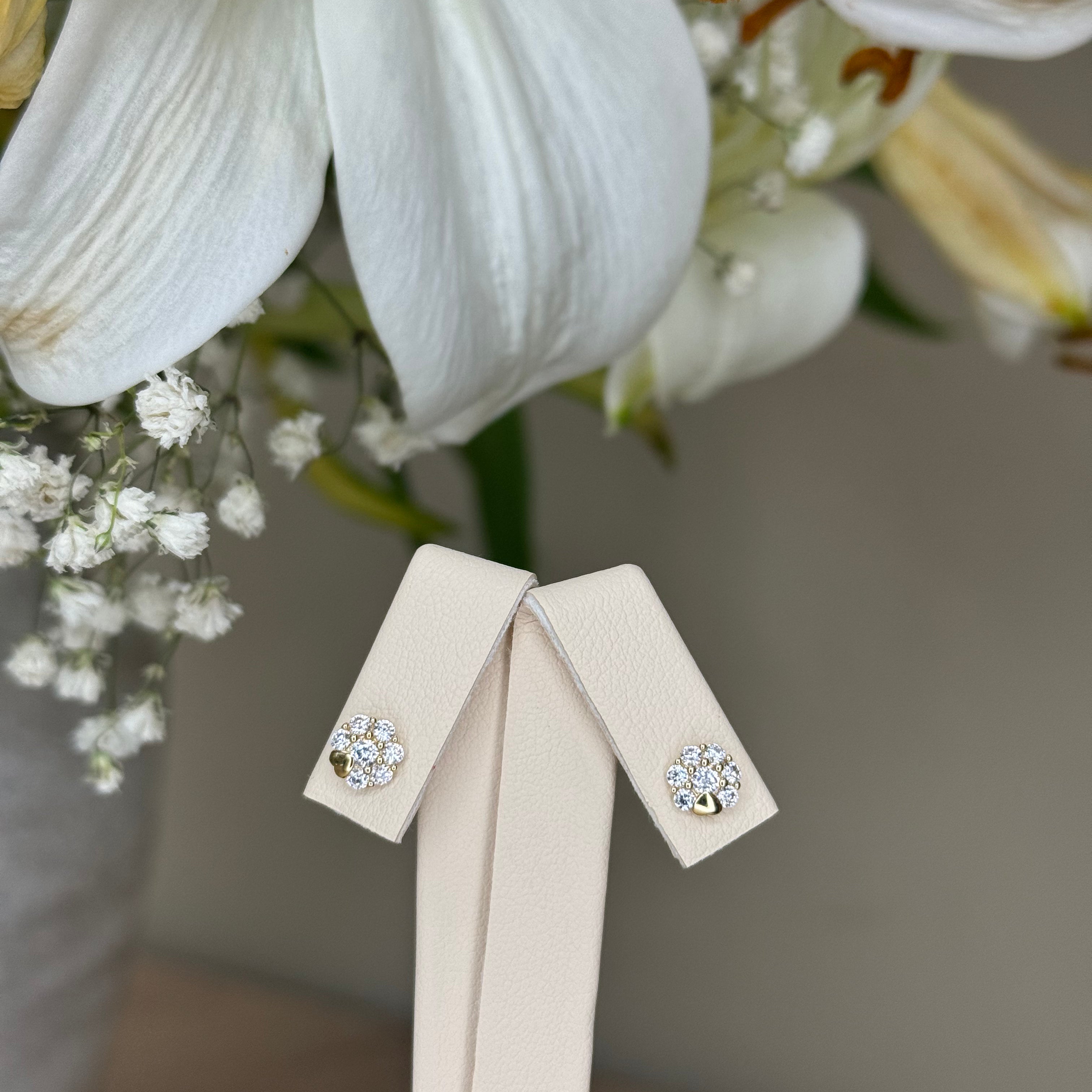 14k Gold Floral Breeze Earrings small