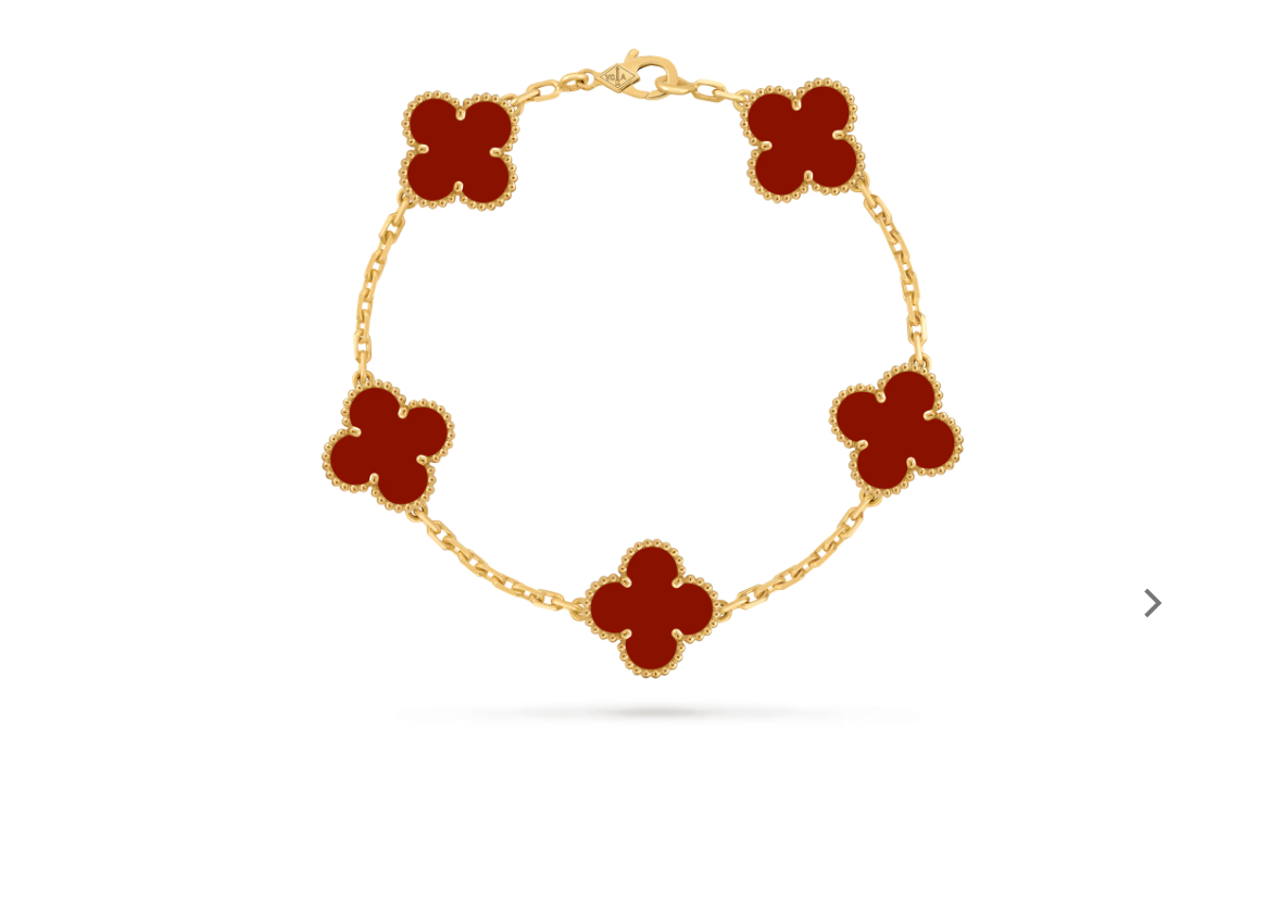 18k Gold Carnelian red Bracelet