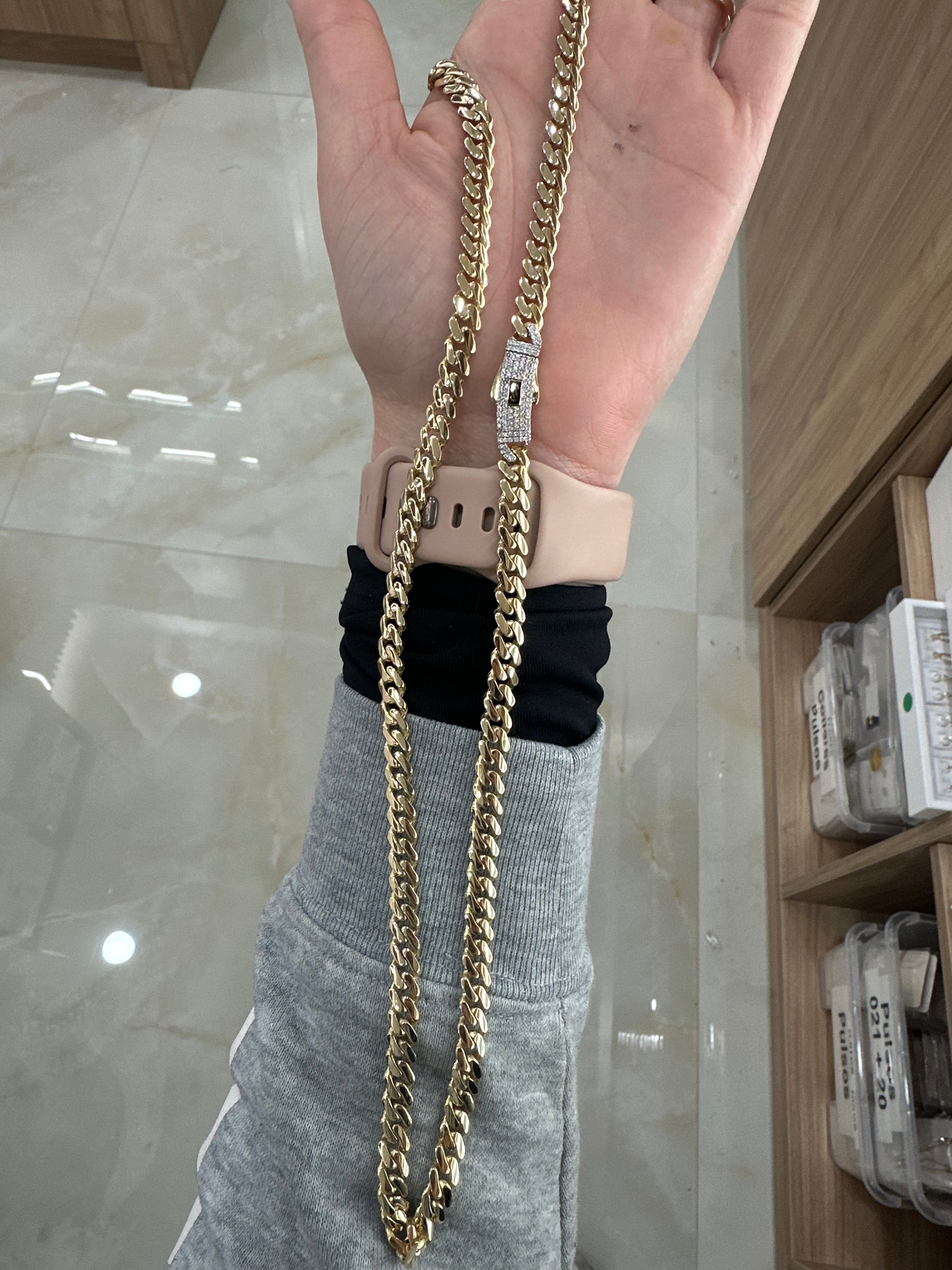 10k Gold Monaco chain