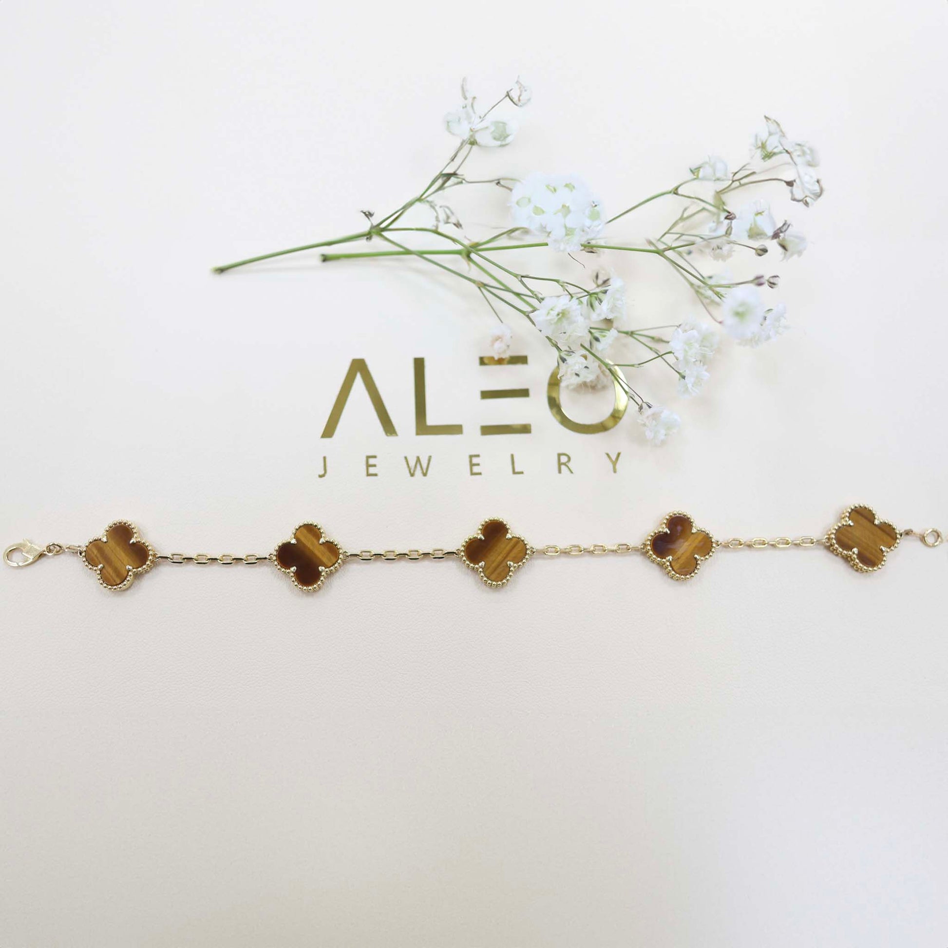 18k Gold Tiger Eye Bracelet