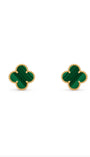 18k Gold Malachite Earrings